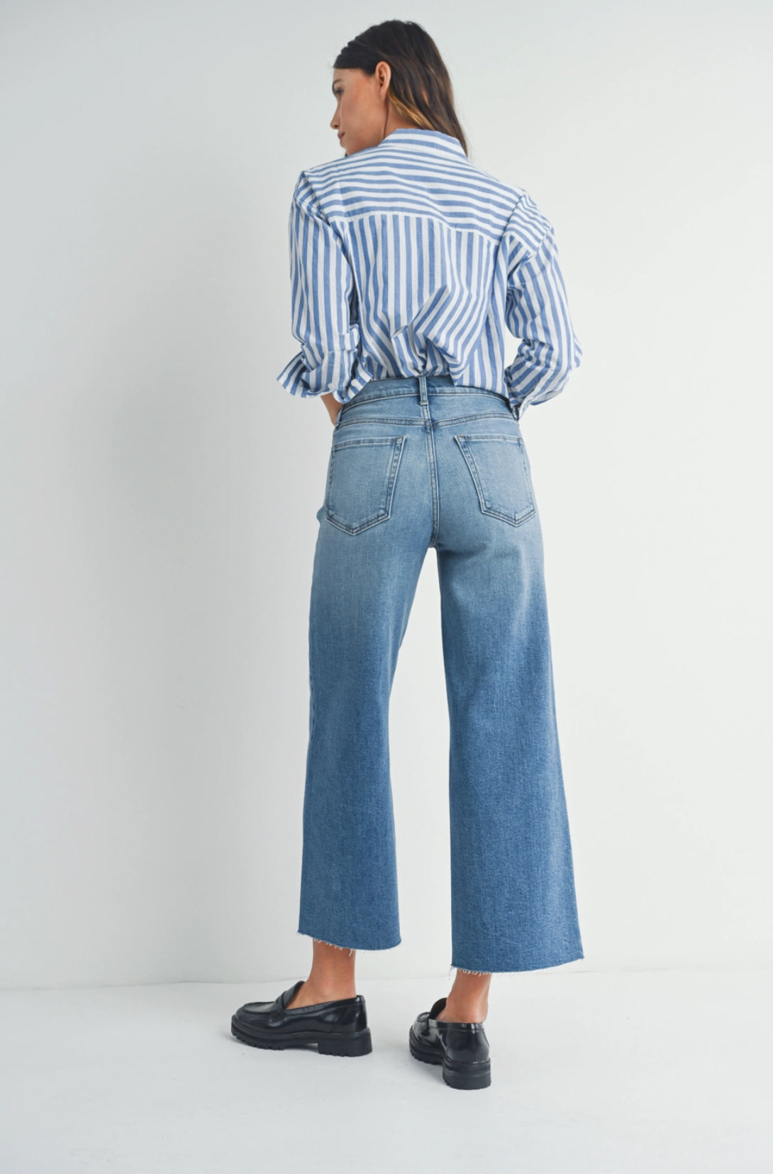 Stella Scissor Cut Wide Leg Denim