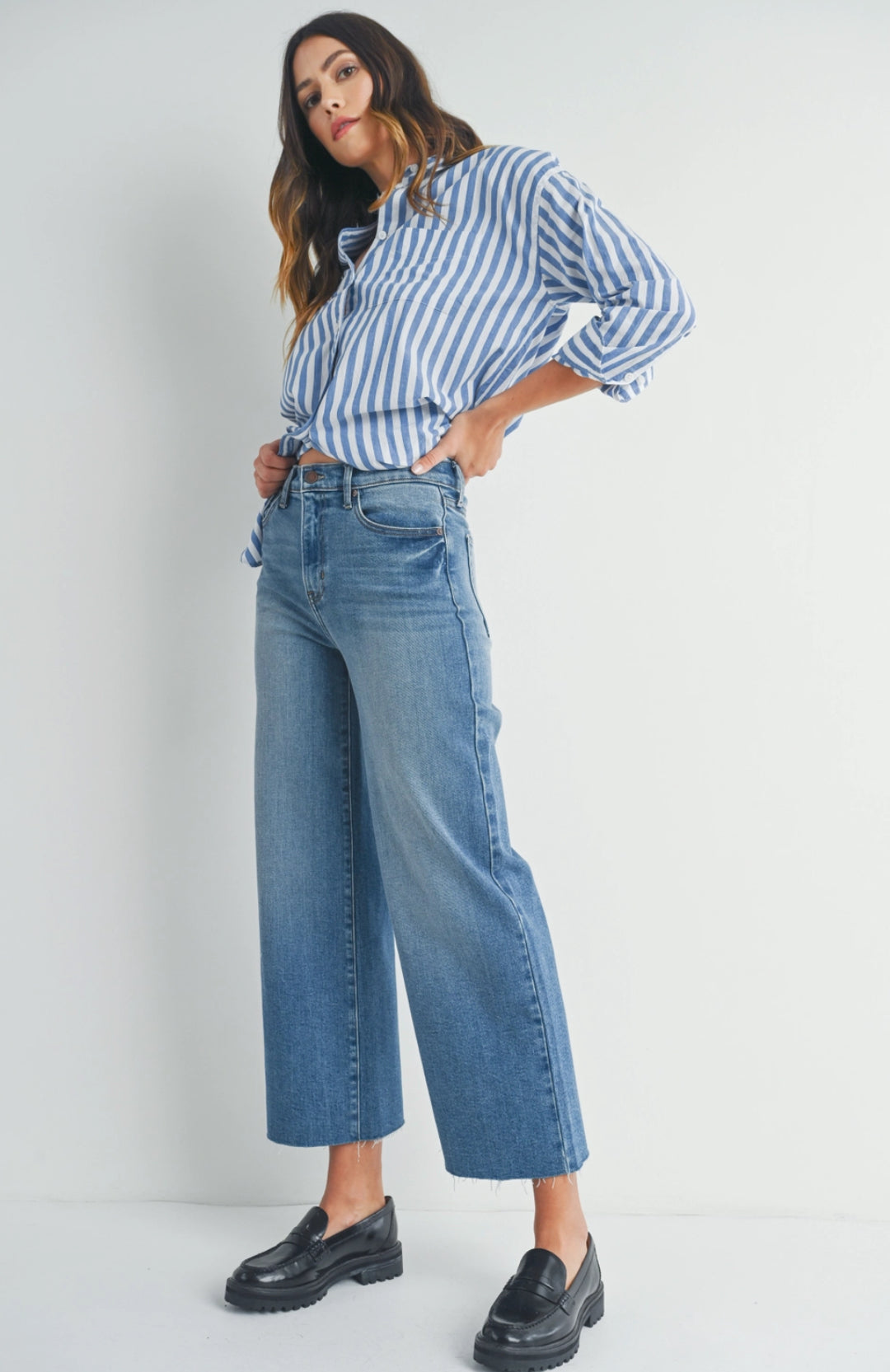 Stella Scissor Cut Wide Leg Denim