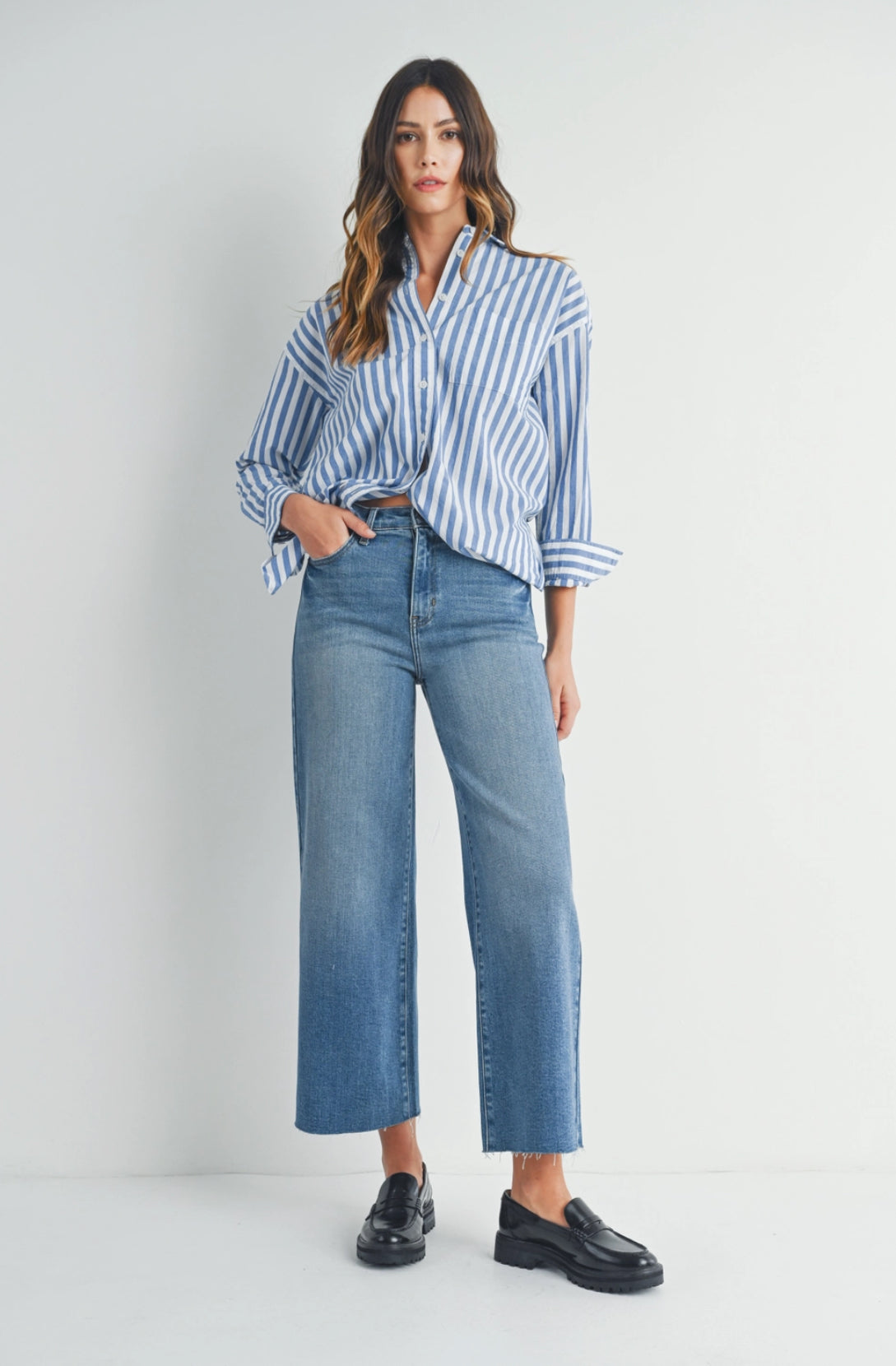 Stella Scissor Cut Wide Leg Denim