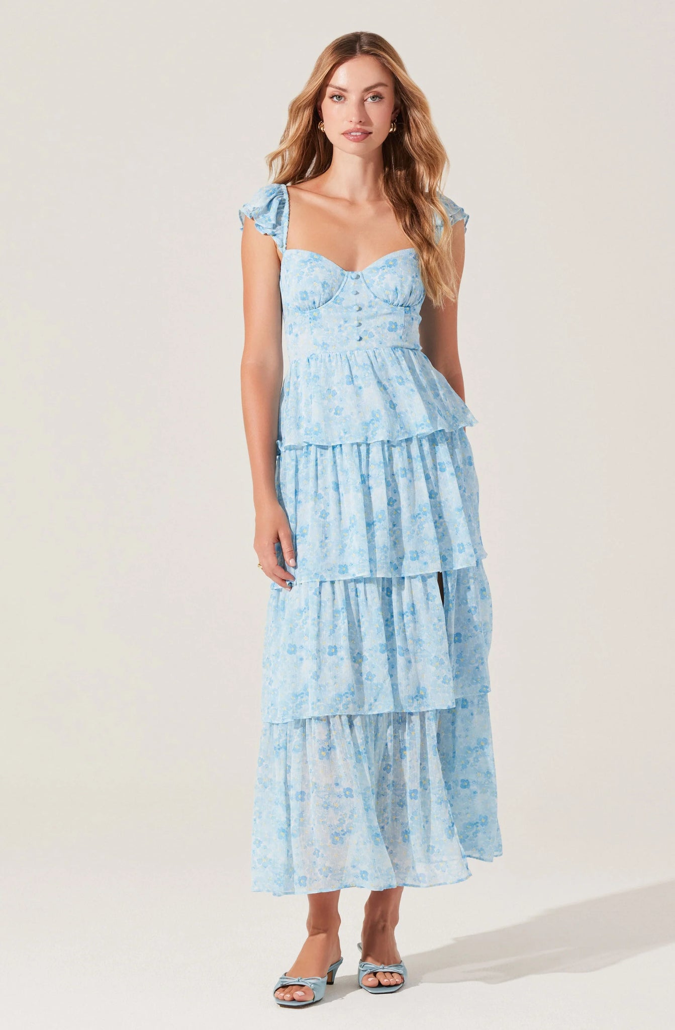 Midsummer Floral Tiered Maxi Dress