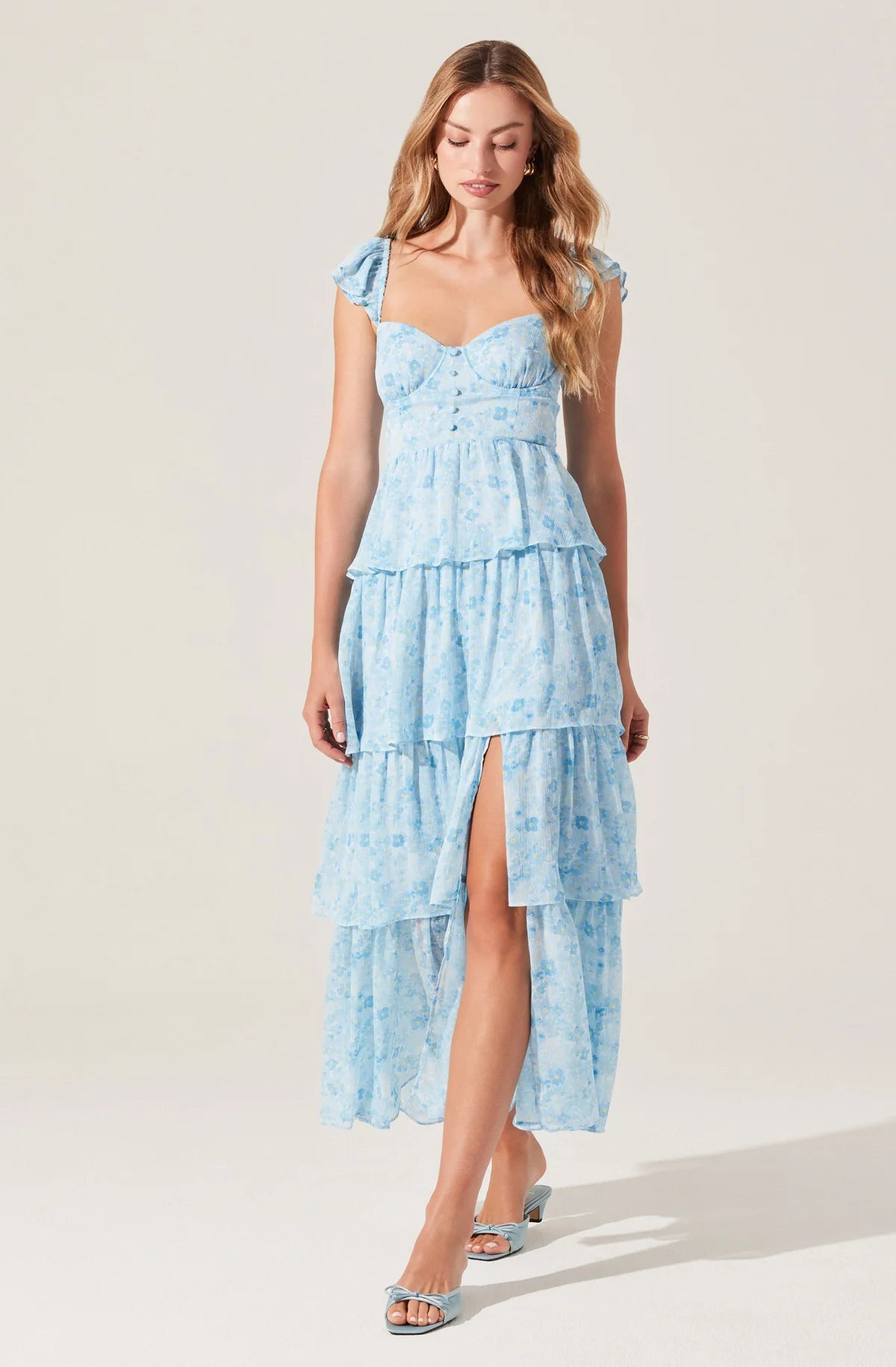 Midsummer Floral Tiered Maxi Dress