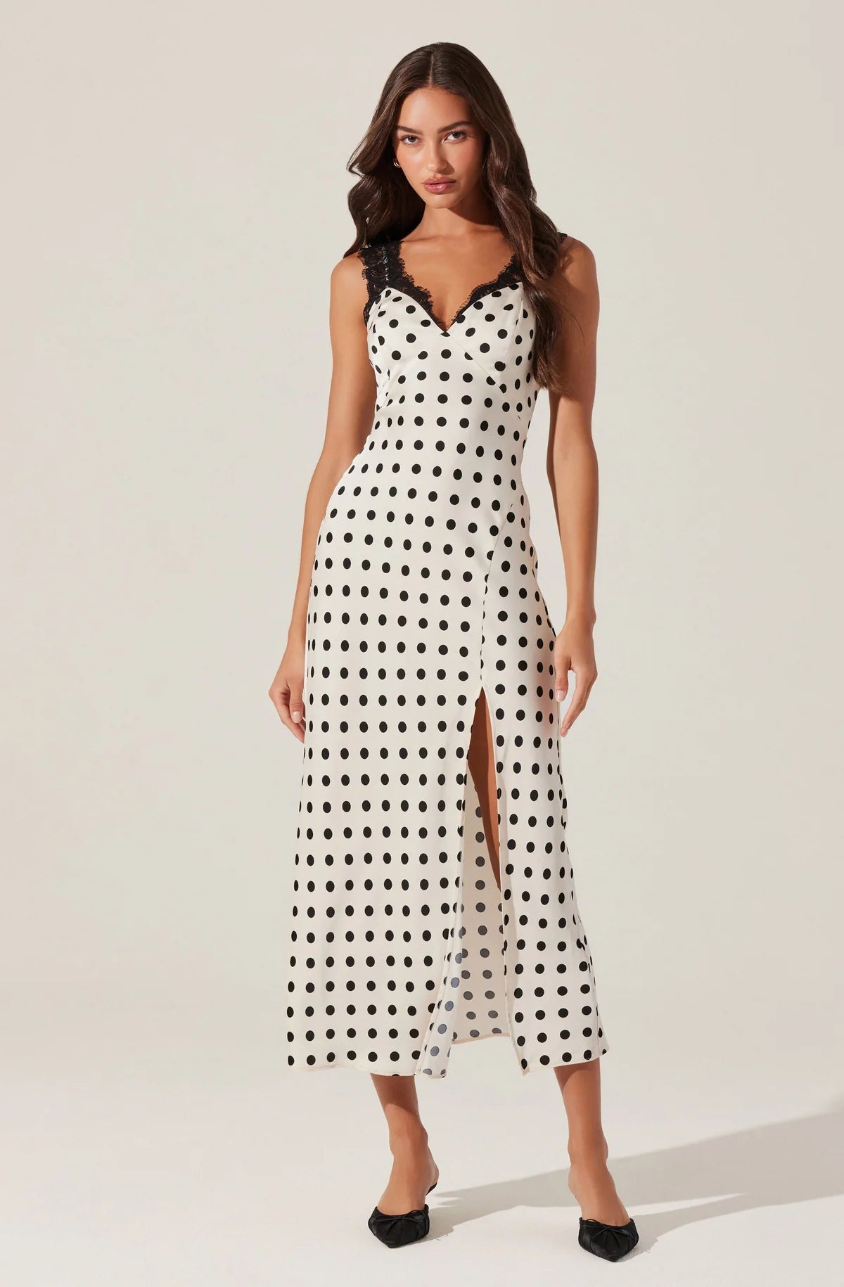 Eirene Polka Dot Midi Dress