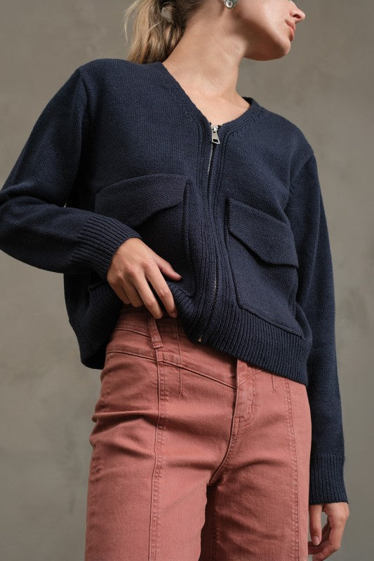 Norah Zip-Up Cardigan