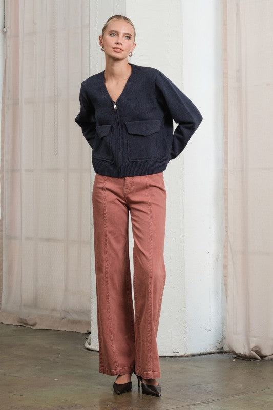 Norah Zip-Up Cardigan