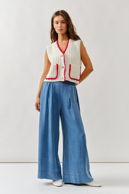 Hattie Contrast Sweater Vest