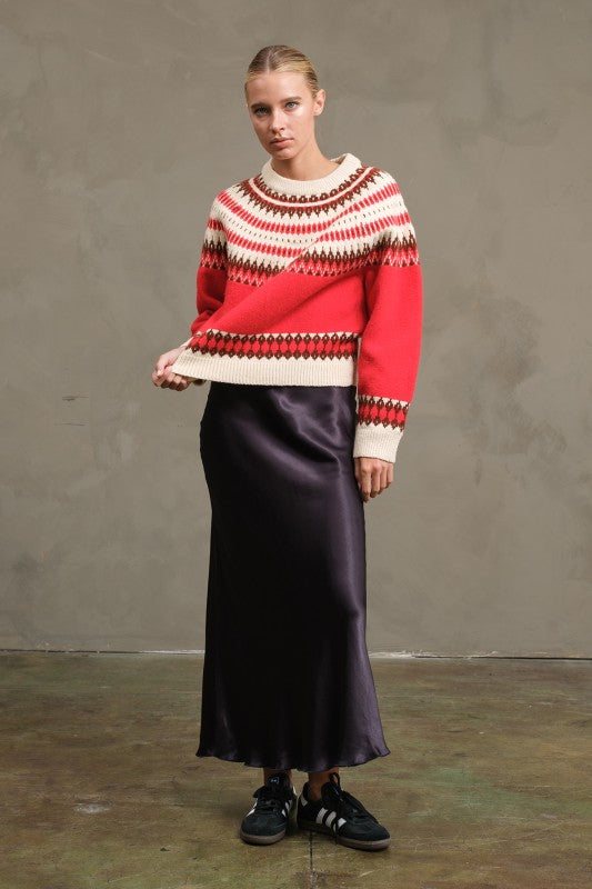 Eve Satin Midi Skirt