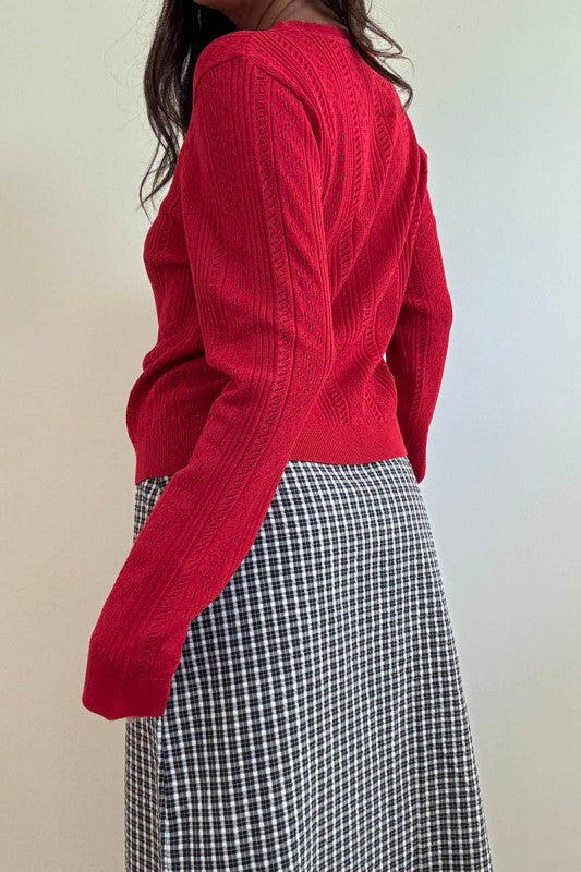Penny Pointelle Cardigan