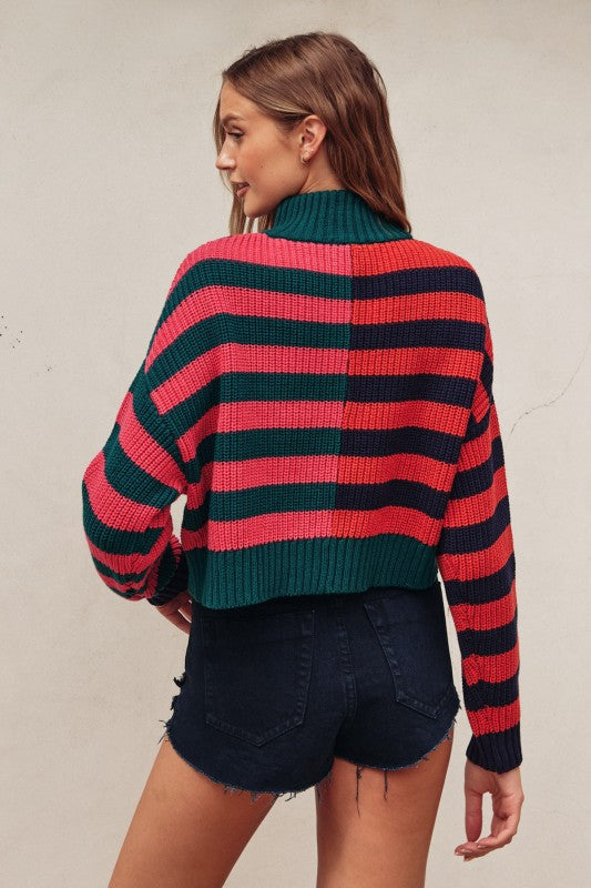 Harper Colorblock Half-Zip Sweater