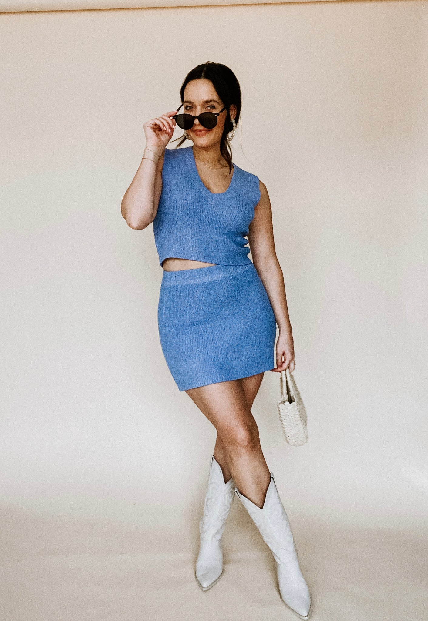 Periwinkle Knit Skirt